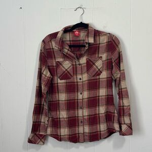 Eastern Mountain‎ Sports Red Flannel Button Down Mens Medium